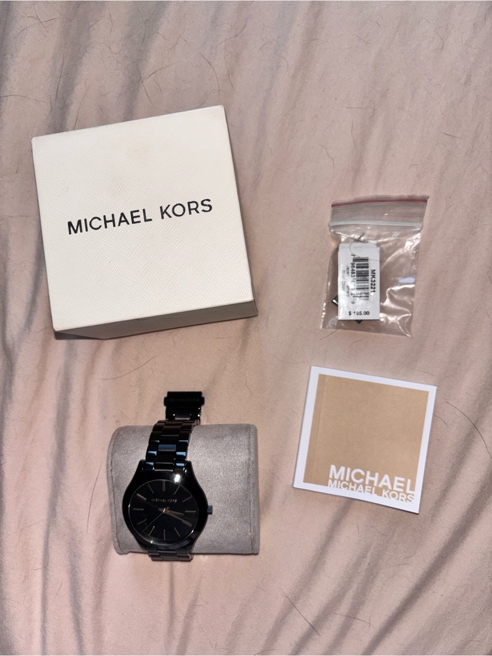 Michael Kors Black Ion-Plated Link Watch